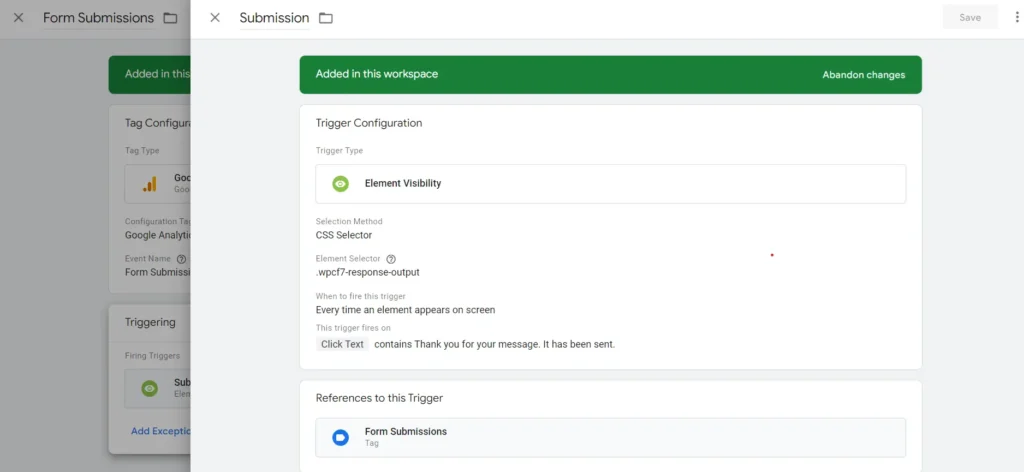 Form Submissions Event