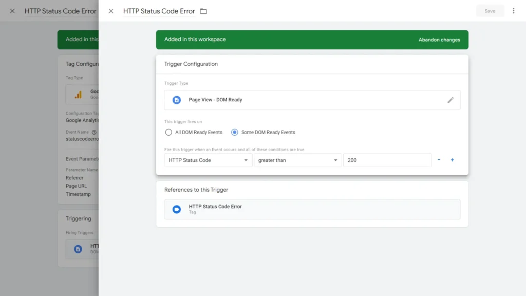 HTTP Status Code Error Trigger